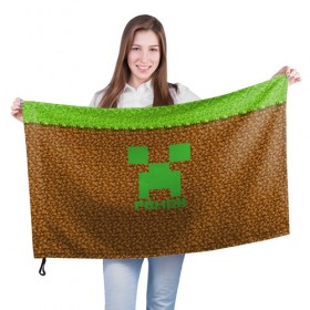 Флаг 3D с принтом Роман-Minecraft , 100% полиэстер | плотность ткани — 95 г/м2, размер — 67 х 109 см. Принт наносится с одной стороны | 