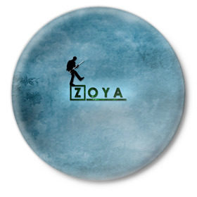 Значок с принтом Зоя в стиле Доктор Хаус ,  металл | круглая форма, металлическая застежка в виде булавки | Тематика изображения на принте: 