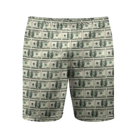 Мужские шорты 3D спортивные с принтом Доллары ,  |  | dollars | money | usa | деньги | доллар | паттерн | сша