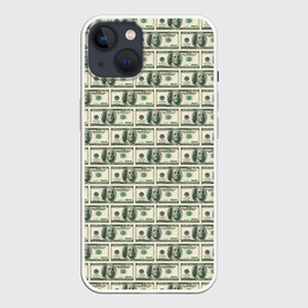 Чехол для iPhone 13 с принтом Доллары ,  |  | dollars | money | usa | деньги | доллар | паттерн | сша