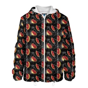Мужская куртка 3D с принтом Грейпфруты , ткань верха — 100% полиэстер, подклад — флис | прямой крой, подол и капюшон оформлены резинкой с фиксаторами, два кармана без застежек по бокам, один большой потайной карман на груди. Карман на груди застегивается на липучку | Тематика изображения на принте: fruits | orange | vegan | апельсин | веган | вода | грейпфрут | лето | лимон | фрукты | цитрус