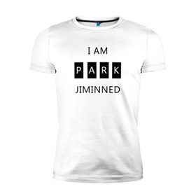 Мужская футболка премиум с принтом BTS I am Park Jiminned , 92% хлопок, 8% лайкра | приталенный силуэт, круглый вырез ворота, длина до линии бедра, короткий рукав | Тематика изображения на принте: bangtan | bangtan boys | bangtan sonyeondan | bts | bts jimin | jimin | k pop | park jimin | арми | бантан | бтс | бтс арми | бтс чимин | к поп | кей поп | пак чимин | чимин