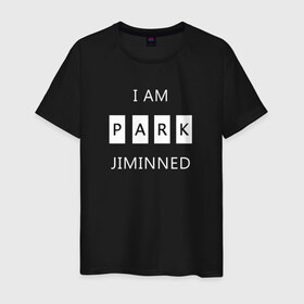 Мужская футболка хлопок с принтом BTS I am Park Jiminned II , 100% хлопок | прямой крой, круглый вырез горловины, длина до линии бедер, слегка спущенное плечо. | Тематика изображения на принте: 