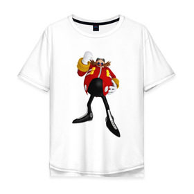 Мужская футболка хлопок Oversize с принтом Doctor Eggman , 100% хлопок | свободный крой, круглый ворот, “спинка” длиннее передней части | Тематика изображения на принте: 