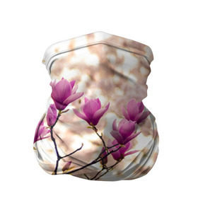 Бандана-труба 3D с принтом Сакура , 100% полиэстер, ткань с особыми свойствами — Activecool | плотность 150‒180 г/м2; хорошо тянется, но сохраняет форму | деревья | красота | небо | природа | сакура | цветение | цветы | япония