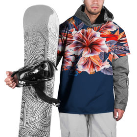 Накидка на куртку 3D с принтом Цветочная мода , 100% полиэстер |  | flower | букет | краски | орхидеи | природа | текстуры | тропики | тропический | цветочки | цветы