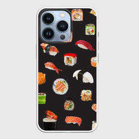 Чехол для iPhone 13 Pro с принтом Суши ,  |  | Тематика изображения на принте: food | rolls | sushi | tokyo | еда | роллы | суши | токио