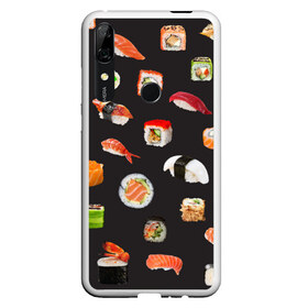 Чехол для Honor P Smart Z с принтом Суши , Силикон | Область печати: задняя сторона чехла, без боковых панелей | food | rolls | sushi | tokyo | еда | роллы | суши | токио