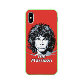 Чехол для Apple iPhone X силиконовый матовый с принтом Jim Morrison , Силикон | Печать на задней стороне чехла, без боковой панели | the doors | автор песен | вокалист | джим моррисон | звезда | музыка | певец | поэт | рок | рок музыка | фронтмен