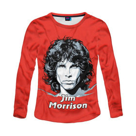 Женский лонгслив 3D с принтом Jim Morrison , 100% полиэстер | длинные рукава, круглый вырез горловины, полуприлегающий силуэт | the doors | автор песен | вокалист | джим моррисон | звезда | музыка | певец | поэт | рок | рок музыка | фронтмен