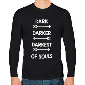 Мужской лонгслив хлопок с принтом Darker , 100% хлопок |  | dark souls | dark souls 3