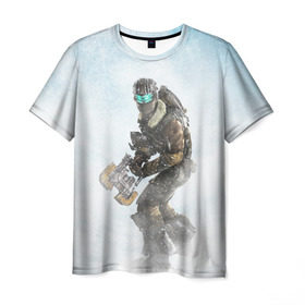 Мужская футболка 3D с принтом Dead Space , 100% полиэфир | прямой крой, круглый вырез горловины, длина до линии бедер | Тематика изображения на принте: dead | space | айзек | вирус | зомби | игра | ишимура | кларк | космос | костюм | мёртвый | монстр
