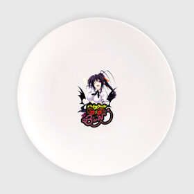 Тарелка с принтом Акэно Химэдзима , фарфор | диаметр - 210 мм
диаметр для нанесения принта - 120 мм | high school dxd | демоны старшей школы | исибуми итиэйи