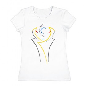 Женская футболка хлопок с принтом Zero , 100% хлопок | прямой крой, круглый вырез горловины, длина до линии бедер, слегка спущенное плечо | 
