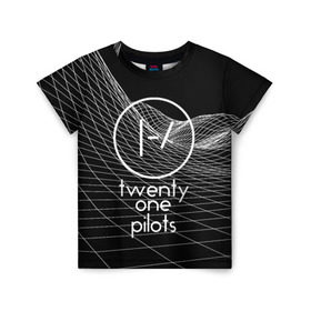 Детская футболка 3D с принтом twenty one pilots , 100% гипоаллергенный полиэфир | прямой крой, круглый вырез горловины, длина до линии бедер, чуть спущенное плечо, ткань немного тянется | rock | t.o.p. | top | twenty one pilots | рок