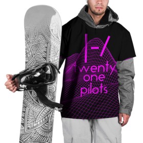 Накидка на куртку 3D с принтом twenty one pilots neon music , 100% полиэстер |  | группа | инди поп | синти поп
