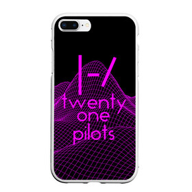 Чехол для iPhone 7Plus/8 Plus матовый с принтом twenty one pilots neon music , Силикон | Область печати: задняя сторона чехла, без боковых панелей | группа | инди поп | синти поп