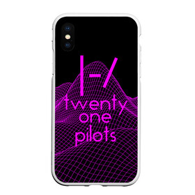 Чехол для iPhone XS Max матовый с принтом twenty one pilots neon music , Силикон | Область печати: задняя сторона чехла, без боковых панелей | группа | инди поп | синти поп