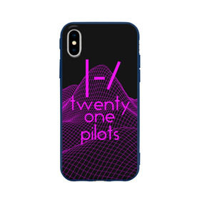 Чехол для Apple iPhone X силиконовый матовый с принтом twenty one pilots neon music , Силикон | Печать на задней стороне чехла, без боковой панели | группа | инди поп | синти поп