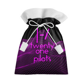Подарочный 3D мешок с принтом twenty one pilots neon music , 100% полиэстер | Размер: 29*39 см | группа | инди поп | синти поп