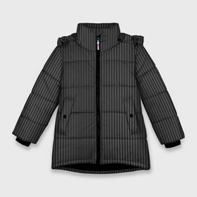 Зимняя куртка для девочек 3D с принтом Black&White 3 , ткань верха — 100% полиэстер; подклад — 100% полиэстер, утеплитель — 100% полиэстер. | длина ниже бедра, удлиненная спинка, воротник стойка и отстегивающийся капюшон. Есть боковые карманы с листочкой на кнопках, утяжки по низу изделия и внутренний карман на молнии. 

Предусмотрены светоотражающий принт на спинке, радужный светоотражающий элемент на пуллере молнии и на резинке для утяжки. | black | blackwhite | white | белое | линии | полоски | черное