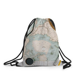 Рюкзак-мешок 3D с принтом Тайна путешествия , 100% полиэстер | плотность ткани — 200 г/м2, размер — 35 х 45 см; лямки — толстые шнурки, застежка на шнуровке, без карманов и подкладки | авантюра | карта | путешественник | турист