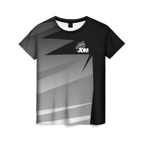 Женская футболка 3D с принтом JDM SPORT , 100% полиэфир ( синтетическое хлопкоподобное полотно) | прямой крой, круглый вырез горловины, длина до линии бедер | jdm | racing | машины | тюнинг