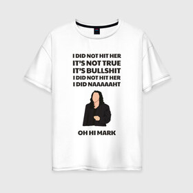 Женская футболка хлопок Oversize с принтом Комната The Room , 100% хлопок | свободный крой, круглый ворот, спущенный рукав, длина до линии бедер
 | Тематика изображения на принте: tommy wiseau | томми вайсо