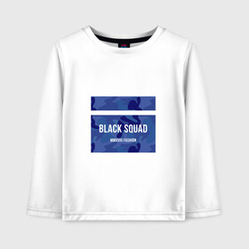 Детский лонгслив хлопок с принтом Black Squad , 100% хлопок | круглый вырез горловины, полуприлегающий силуэт, длина до линии бедер | black | black squad | fashion | блек | мода | сквад | черный