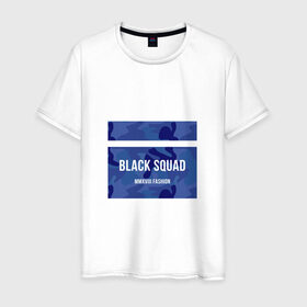 Мужская футболка хлопок с принтом Black Squad , 100% хлопок | прямой крой, круглый вырез горловины, длина до линии бедер, слегка спущенное плечо. | black | black squad | fashion | блек | мода | сквад | черный