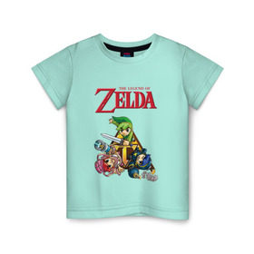 Детская футболка хлопок с принтом zelda tri force heroes , 100% хлопок | круглый вырез горловины, полуприлегающий силуэт, длина до линии бедер | link | zelda | зельда | линк | три линка
