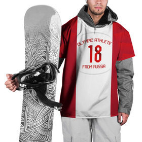 Накидка на куртку 3D с принтом олимпийская форма , 100% полиэстер |  | no russia no games | олимпийские игры | пхёнчхан | россия