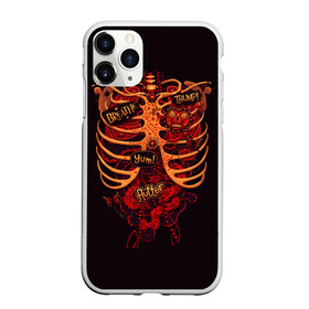 Чехол для iPhone 11 Pro матовый с принтом Человеческий скелет , Силикон |  | 3d скелет | кости | легкие | органы | ребра | сердце | скелет | человек