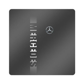 Магнит виниловый Квадрат с принтом MERCEDES BENZ SPORT , полимерный материал с магнитным слоем | размер 9*9 см, закругленные углы | mercedes | марка | машины | мерседес