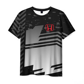 Мужская футболка 3D с принтом HONDA SPORT , 100% полиэфир | прямой крой, круглый вырез горловины, длина до линии бедер | Тематика изображения на принте: марка | машины | хонда