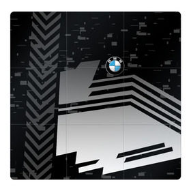 Магнитный плакат 3Х3 с принтом BMW SPORT , Полимерный материал с магнитным слоем | 9 деталей размером 9*9 см | bmw | бмв | марка | машины