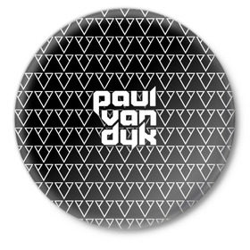 Значок с принтом Paul Van Dyk ,  металл | круглая форма, металлическая застежка в виде булавки | paul van dyk | ван | дайк | дук | дюк | маттиас пауль | паул | пауль | пол