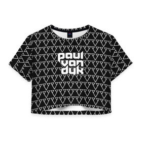 Женская футболка 3D укороченная с принтом Paul Van Dyk , 100% полиэстер | круглая горловина, длина футболки до линии талии, рукава с отворотами | paul van dyk | ван | дайк | дук | дюк | маттиас пауль | паул | пауль | пол