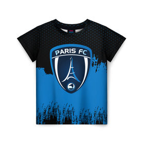 Детская футболка 3D с принтом FC Paris Original uniform , 100% гипоаллергенный полиэфир | прямой крой, круглый вырез горловины, длина до линии бедер, чуть спущенное плечо, ткань немного тянется | Тематика изображения на принте: football | soccer | париж