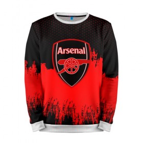 Мужской свитшот 3D с принтом FC Arsenal Original uniform , 100% полиэстер с мягким внутренним слоем | круглый вырез горловины, мягкая резинка на манжетах и поясе, свободная посадка по фигуре | football | soccer | арсенал