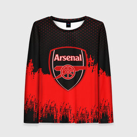 Женский лонгслив 3D с принтом FC Arsenal Original uniform , 100% полиэстер | длинные рукава, круглый вырез горловины, полуприлегающий силуэт | football | soccer | арсенал