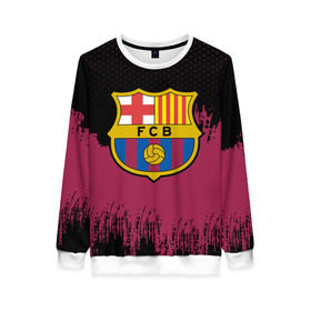 Женский свитшот 3D с принтом FC Barcelona Uniform , 100% полиэстер с мягким внутренним слоем | круглый вырез горловины, мягкая резинка на манжетах и поясе, свободная посадка по фигуре | football | soccer | барселона