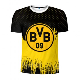 Мужская футболка 3D спортивная с принтом FC Borussia Uniform , 100% полиэстер с улучшенными характеристиками | приталенный силуэт, круглая горловина, широкие плечи, сужается к линии бедра | 