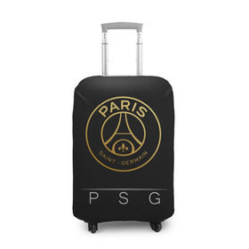Чехол для чемодана 3D с принтом PSG Gold , 86% полиэфир, 14% спандекс | двустороннее нанесение принта, прорези для ручек и колес | champions | france | germain | gold | league | neymar | paris | psg | saint | лига | псж | франция | чемпионов