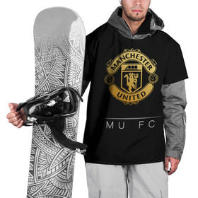 Накидка на куртку 3D с принтом MU Gold , 100% полиэстер |  | champions | england | league | manchester | united | лига | манчестер | чемпионов | юнайтед