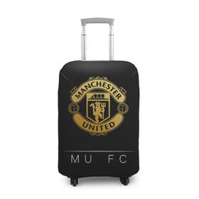 Чехол для чемодана 3D с принтом MU Gold , 86% полиэфир, 14% спандекс | двустороннее нанесение принта, прорези для ручек и колес | Тематика изображения на принте: champions | england | league | manchester | united | лига | манчестер | чемпионов | юнайтед