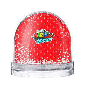 Снежный шар с принтом Super Mario Odyssey , Пластик | Изображение внутри шара печатается на глянцевой фотобумаге с двух сторон | nintendo | марио | нинтендо