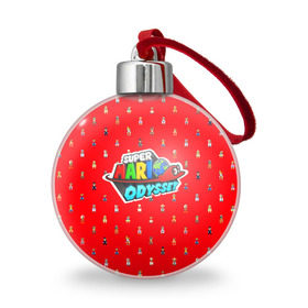 Ёлочный шар с принтом Super Mario Odyssey , Пластик | Диаметр: 77 мм | Тематика изображения на принте: nintendo | марио | нинтендо