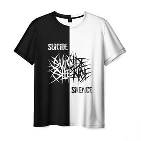 Мужская футболка 3D с принтом Suicide Silence , 100% полиэфир | прямой крой, круглый вырез горловины, длина до линии бедер | all shall perish | animosity | blackheart eulogy | light this city | obl | silence | suicide | suicide silence | the funeral pyre | алекс лопес | грув | группа | дэн кенни | дэткор | крис гарса | марк хейлмун | метал | ню | сайленс | слай | слайд | слайнц