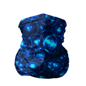 Бандана-труба 3D с принтом Пузырчатый абстракт , 100% полиэстер, ткань с особыми свойствами — Activecool | плотность 150‒180 г/м2; хорошо тянется, но сохраняет форму | Тематика изображения на принте: абстракт | огоньки | пузыри | синий